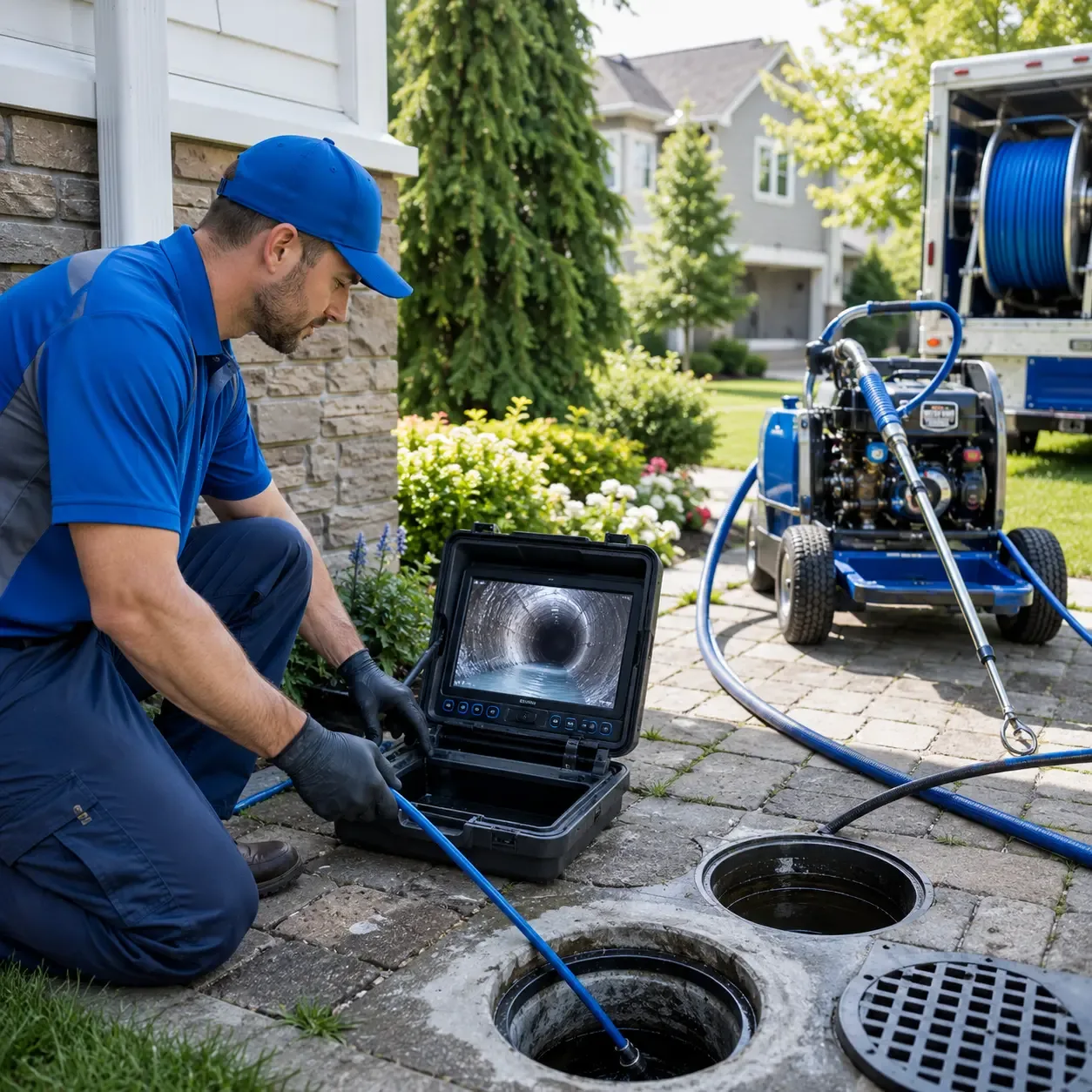 Outdoor drain cleaning professionals serving New Point, IN